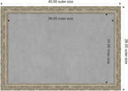 Amanti Art Silver Framed Magnetic Board 28x40 Large Vision Board for use with Magnets, 100% Metal Sheet to Display Items as Office Decor or for Home Organization in mudroom, Kitchen or Kids Room