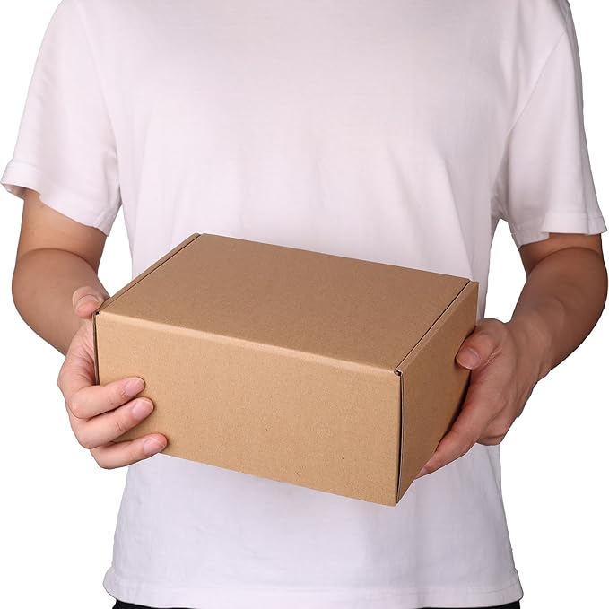 PHAREGE 9x6x4 inch Shipping Boxes 6 Pack Brown, Tab Lock Tuck Top Mailer Boxes for Packaging Small Business, Medium Cardboard Gift Boxes for Wrapping Mailing Present
