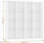 HOMIDEC Closet Organizers and Storage, 16 Cube Storage Organizer, Closet Organizer Bookshelf Cubes Shelves for Clothes, Bedroom, Kids Room, Bathroom, Wardrobe, Garment Racks, White