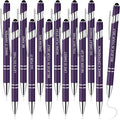 Zonon 12 Pcs Inspirational Pens Bulk Funny Ballpoint Pen with Stylus Tip Motivational Gifts for Valentine's Day Teacher Coworkers Nurse School Office Supplies(Dark Purple,Motivational Style)