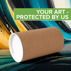 4" x 6" Reinforced Kraft Paper Mailing Tubes, Pack of 6 Tubes with 2 Caps Each – USPS Approved Poster Tube – Made in USA Cardboard Tube for Shipping and Storing Posters, Prints, Artwork, or Documents