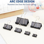 60 PCS Large Binder Clips – 2Inch 51mm Big Black Metal Paper Clamps, Extra Strong Binder Clips for Thick Documents/Office and Home Supplies