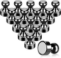 Pack of 16 Fridge Magnets - Black & Whiteboard Magnets for Office, Kitchen, Decorations & Cruise Door