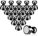 Pack of 16 Fridge Magnets - Black & Whiteboard Magnets for Office, Kitchen, Decorations & Cruise Door