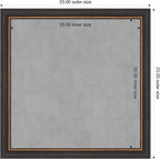 Amanti Art Black Framed Magnetic Board 23x23 Medium Vision Board for use with Magnets, 100% Metal Sheet to Display Items as Office Decor or for Home Organization in mudroom, Kitchen or Kids Room