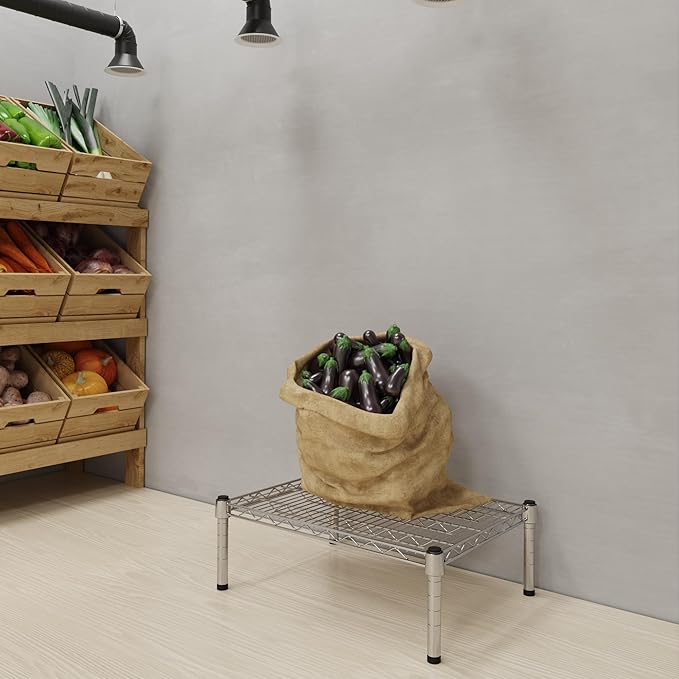 Regal Altair 18''W x 24''L x 8''H Chrome Plated Wire Dunnage Rack | Off The Floor Storage