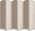 Cocosica 6 Panel Room Divider,6Ft Folding Privacy Screen,Tall - Extra Wide Foldable Panel Partition Wall Divider with Diamond Double-Weaved Hand-Woven Design Room Screen Divider