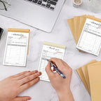Thank You Receipt Book, 3.4x5.5" Handheld 2-Part Carbonless Sales Invoice Book, Invoice Pad with Cardboard for Small Boutique Business, (50 Sets * 2 Pack)