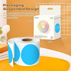 3 Inch Round Color Coding Labels (500 per Roll) - Colored Dot Stickers Round Labels for Inventory, Warehouse, Office Organizing - Sky Blue Circle Stickers