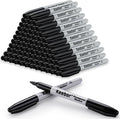 Keebor Black Permanent Markers Bulk of 100 Pack, Fine Point Permanent Marker Set, Waterproof, Quick Drying, School & Office Supplies