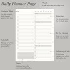 EMSHOI Undated Daily Planner 9.2" X 12", Large To Do List Notepad, 240 Refill Pages Ring Binder Planner, Hardcover Leather Appointment Book for Work, with Yearly Schedule, Habit Tracker, Black