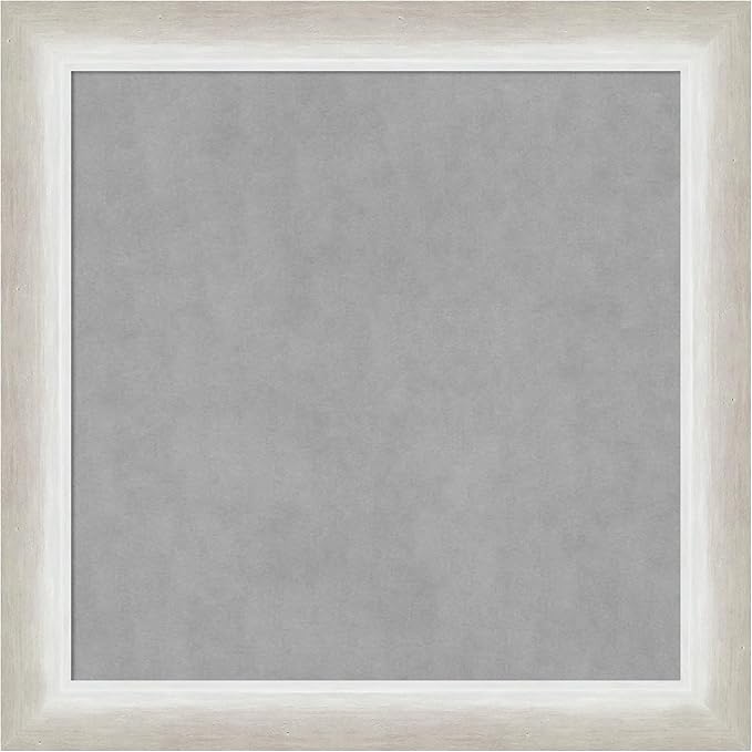 Amanti Art Silver Framed Magnetic Board 14x14 X-Small Vision Board for use with Magnets, 100% Metal Sheet to Display Items as Office Decor or for Home Organization in mudroom, Kitchen or Kids Room