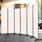 Room Divider Folding Privacy Screens with Lockable Wheels, 132'' Partition Room Dividers Freestanding Room Divider Fabric Panel for Room Separation, Wall Divider for Home Office Bedroom Dorm Decor