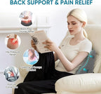 AHUAWA Back Support Pillow for Recliner Chair, Memory Foam Couch Back Cushions Ergonomic Large Lumbar Support Pillow for Lower Back Pain Relief, with Soft Velvet