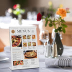Laerjin Acrylic Sign Holder 4 x 6 - 10 Pack Slanted L-Shaped Photo & Menu Display Stand, Clear Plastic Frame with Side Loading Design - For Tabletop Signs in Cafés, Events, Retail