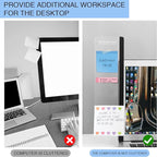 Monitor Memo Board - Multifunction Computer Monitor Memo Board Transparent Monitor Side Panel Creative Desktop Memo Board Easy to Use Suitable for Home Office Desktop Left and Right (4 pcs)