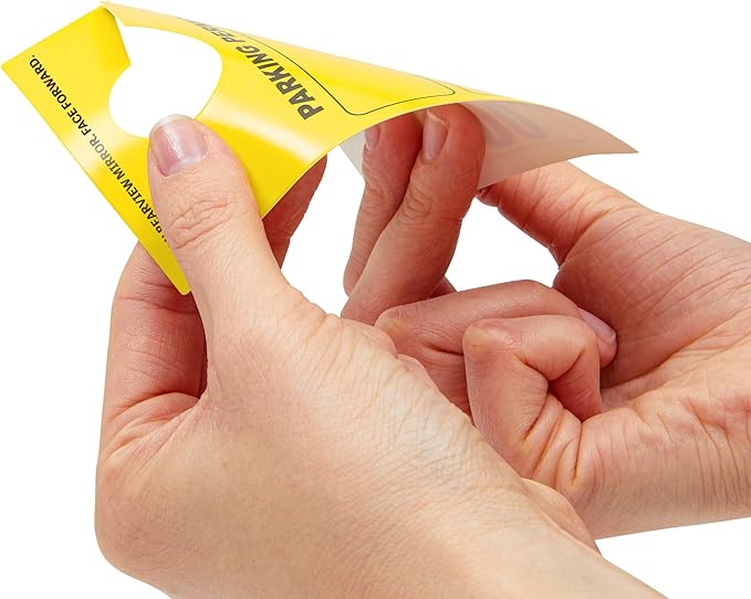 Juvale Rectangular Parking Permit Hang Tags - Sequentially Numbered Parking Passes - Writable Blank Car Passes - High-Visibility Yellow Hang Tags - 3 x 5 in, Yellow, Pack of 500