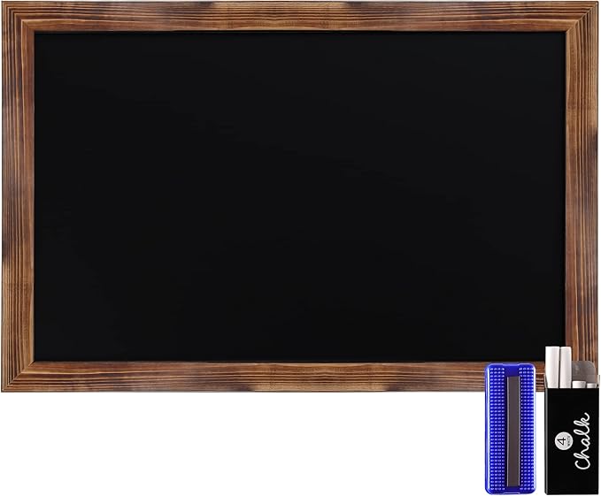 HBCY Creations Rustic Magnetic Wall Chalkboards (Torched Brown, 24 x 36 Inch)