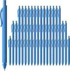 JIMMIDDA 52 Pcs Pens Bulk - 1.0MM Ballpoint Pens Blue Ink | Medium Point Smooth Writing, No Bleed Retractable Ball Point Pen for Office School (Blue - 52Pcs)