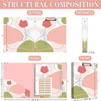 Lateefah 3 Ring Binder, 1 Inch Binder Organizer for Letter Size(8.5'' x 11'') with 5-Tab Dividers and Pockets, File Folders with Low Profile Clipboard for Office, School Supplies