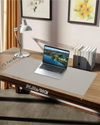 Leather Desk Protector, Laptop Mat - Non-Slip PU, Waterproof Writing Pad for Office/Home (31.5"x15.7", Light Grey)