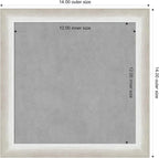 Amanti Art Silver Framed Magnetic Board 14x14 X-Small Vision Board for use with Magnets, 100% Metal Sheet to Display Items as Office Decor or for Home Organization in mudroom, Kitchen or Kids Room