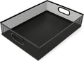 EsOfficce Desk Drawer Organizer, A4 Large Metal Mesh Desk Rrganizer Tray, Versatile Storage Box Set for Office Home Supplies,13 x 9 inches