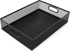 EsOfficce Desk Drawer Organizer, A4 Large Metal Mesh Desk Rrganizer Tray, Versatile Storage Box Set for Office Home Supplies,13 x 9 inches