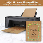 100 Sheets Kraft Paper Brown Cardstock 8.5 x 11, Goefun 80lb Card Stock Printer Paper for Invitations, Menus, Crafts, DIY Cards