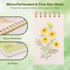 3-Packs Watercolor Paper Pad 3.5x5.5 Inch | 30 Sheets 140lb/300g,Spiral-Bound, Tear-Resistant & No-Bleed | Artist-Grade for Water Color Paper/Ink | Compact Travel Sketchbook (Adults,Beginners)