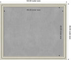 Amanti Art Silver Framed Magnetic Board 46x54 Oversize Vision Board for use with Magnets, 100% Metal Sheet to Display Items as Office Decor or for Home Organization in mudroom, Kitchen or Kids Room