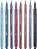 DIVERSEBEE Fine Tip Pens, 8 Bible Pens No Bleed Through, Assorted Colors, 0.5mm Fine Point Fineliner Markers for Journaling, Bible Study Journaling Supplies and Accessories (Winter)