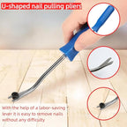 4 Pcs Staple & Nail Puller Tool Kit – Upholstery Staple Remover, Tack Lifter, Nail Puller Pliers & Fastener Remover for Furniture, Floor, Wall, Wood, Car, Photo Frame
