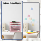 EASEPRES Desk File Organizer Mesh 4-Tier, Hanging Wall Mount Document Organization Stand, Desktop Vertical Mail Paper Folder Holder Rack with Bottom Tray for Office Home Cubicle Countertop, Pink