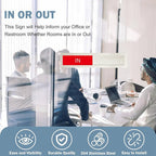 In or Out Sign,In Out Door Signs for Office Home,Slider Door Indicator Tells Whether In or Out, 7'' x 1.5'' - Stainless Steel,Silver