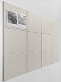 DECORITA Felt Wall Tiles | Large Cork Board Alternative | Aesthetic Felt Bulletin Board for Office, Home & Classroom | Large Cork Boards for Walls Pinboard (12-Pack) | Beige