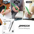 JIMMIDDA 52 Pcs Pens Bulk - 1.0MM Ballpoint Pens Green Ink | Medium Point Smooth Writing, No Bleed Retractable Ball Point Pen for Office School (Dark Green - 52Pcs)
