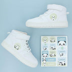 Large Name Labels for Kids (33) - Custom Stickers for Daycare and School Supplies - Durable, Waterproof Stickers for Water Bottles, Lunch Boxes, and More with Unique Designs - Panda