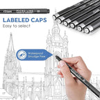 YISAN Ultra Fine Tip Pens Black 01,Extra Fine Point Writing Ink Pens,0.25mm No Bleed Thin Art Markers for Drawing,Bible,Manga,6 PCS,70320