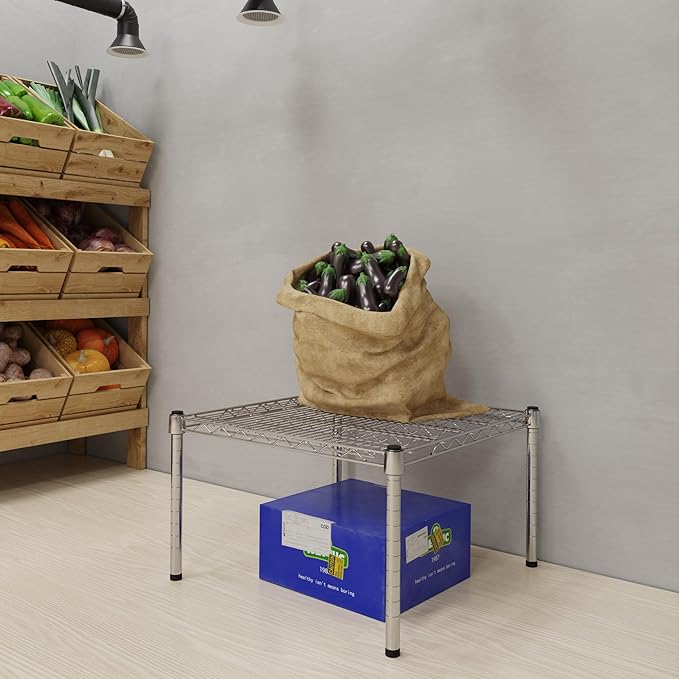 Regal Altair 24''W x 24''L x 14''H Chrome Plated Wire Dunnage Rack | Off The Floor Storage