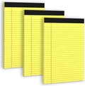 Yellow Legal Pads 8.5 x 11 Note Pads, 3 Pack Yellow Notepads 8.5 x 11 Wide Ruled Writing Paper Pads, Perforated Legal Note Pads 30 Sheets Per Lined Paper 8.5 x 11 Notepad for Taking Notes, Reminders