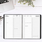 AT-A-GLANCE 2025 Appointment Book Planner, Daily, Two Person Group Planner, 8" x 11", Large, Quarter-Hourly, Black (702220525)