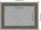 Amanti Art Grey Framed Magnetic Board 17x23 Small Vision Board for use with Magnets, 100% Metal Sheet to Display Items as Office Decor or for Home Organization in mudroom, Kitchen or Kids Room