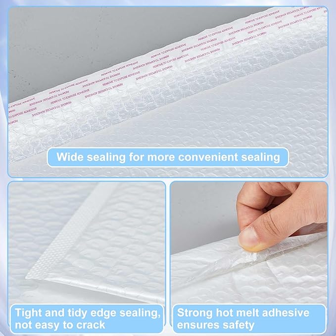 Ireer 10 Pack Extra Large 14 x 19" Bubble Mailers Poly Padded Envelopes Cushioned Mailing Envelopes Bubble Padded Mailers Self Adhesive Waterproof Shipping Bags for Business Christmas Gift Packaging