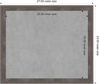 Amanti Art Grey Framed Magnetic Board 23x27 Medium Vision Board for use with Magnets, 100% Metal Sheet to Display Items as Office Decor or for Home Organization in mudroom, Kitchen or Kids Room