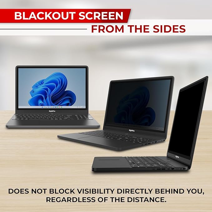 SightPro 14 Inch 16:10 Laptop Privacy Screen Filter - Computer Monitor Privacy Shield and Anti-Glare Protector