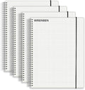 WRENBEN 120gsm Graph Paper Composition Notebook A5 Spiral Notebook 160 Pages Per Hardcover Grid Notebooks 5.7 x 8.3 Inches (4 Pack)