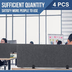 Yaomiao 4 Pack Acoustic Desk Divider Soundproof Desk Privacy Panel Freestanding Partitions Sound Absorbing Divider for Office Reduce Noise and Visual Distractions 47.3" x 16"(Dark Gray)