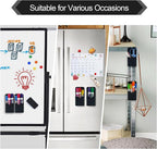 VieFantaisie 2 PCS Magnetic Pen Marker Holder, Magnetic Dry Erase Marker Holder, Magnet Pen Pencil Storage for Fridge, Whiteboard, School, Office, Home, Black