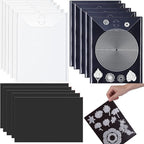 Briartw 20pcs/Set Dies Storage Bags and Magnetic Sheets,10 Pack Clear Plastic Storage Bags & 10 Pack Soft Rubber Magnetic Sheets for Die Cuts Stamps Handamde Crafts Storage Crafter Envelope Organzie